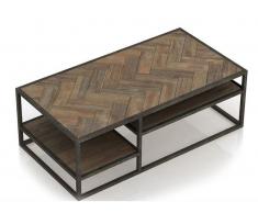 Couchtisch 120x70cm 'Parquet' Akazie gebürstet
