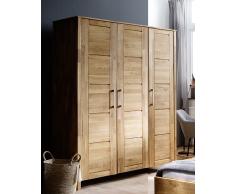Kleiderschrank 'Como' 3-trg. Wildeiche geölt