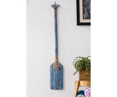 Wanddeko "Paddel" Holz blau