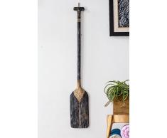 Wanddeko "Paddel" Holz schwarz