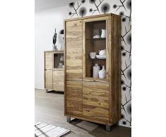 Vitrine 103x205cm "Bahrain" Sheesham & Metall