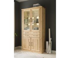 Vitrine 108x201cm 'Kalmar' Kiefer massiv lackiert FSC MIX 70%