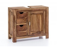 Waschbeckenunterschrank 70x63cm "Lago" Sheesham lackiert