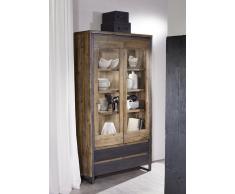 Vitrine 110x204cm 'Monza' Akazie gebürstet braun