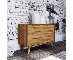 Kommode 90x65cm 'Jakob' Wildeiche massiv