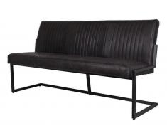 Sitzbank 170cm 'Texas' Polster graphite & Eisen schwarz