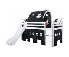 Hoppekids Halbhohes Bett »Pirat«, Liegefläche 70/160 cm, schwarz