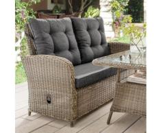 Destiny Loungesofa Merano Grau Lounge Sofa Bank Sofabank Polyrattan