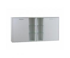 2x Anrichte Wega Kommode Wandschrank Hängeschrank Glas Vitrine Schrank weiß
