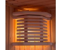 Exklusiv-Massivholz-Sauna-Eckleuchte Inari Blendschirm und Innenleuchte