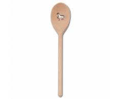 50 x Kochlöffel Löffel oval Buchenholz L 30 cm - mit gelasertem Motiv: Pferd