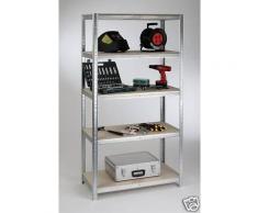 Profi-Steckregal II 200x92x30 cm verz., 5 Böden, 175 KG/ Boden