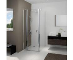Eckdusche 90x90 x200 cm (LxB xH), Typ 5005242 & 5202, Drehtür mit Festteil