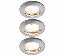 Paulmann 928.11 Einbauleuchten-Set Premium Coin dimmbar LED 7 W, Eisen gebürstet, 3er Se...