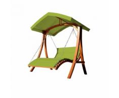 Design Doppelliege Hollywoodliege Hollywoodschaukel Gartenschaukel Aruba Grün Holz Lärche mit Dach v
