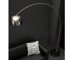 Stehlampe Stehleuchte XXL Bogenlampe Edelstahl mit Marmorfuß