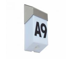 LED Edelstahl Solar-Hausnummernleuchte Solstel mit BM 23,8x11,9x6cm St9079