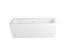 Casa Padrino Art Deco Badewanne freistehend Weiß Modell He-Hea 1735mm - Freistehende Retro Antik Bad
