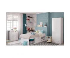 Polini Kids Kinderzimmer Jugendzimmer Set 3-tlg. Bett Schrank Kommode