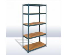 Steck-Regal 5 Holzböden 180x90x45 cm Vorratsregal Lagerregal Werkstatt bis 265kg