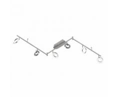 Monza LED Deckenbogen 6-flammig Nickel matt