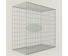 Anbau-Gabione Typ2 Steinkorb 100 x 100 x 90 cm, Maschenweite 5 x 10 cm, Gabionen
