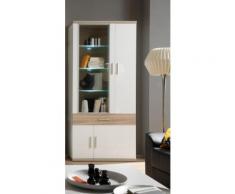 Vitrine Arena weiß Eiche Sonoma hell Sideboard Highboard Vitrinenschrank Schrank