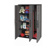 Kunststoffschrank Werkstattschrank Lagerschrank Gartenschrank hoch mit Besenfach