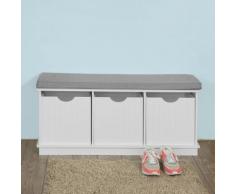 Sitzkommode,Sitzbank, Schuhschrank,weiß, Fsr30-W
