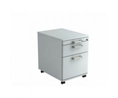 Rollcontainer 58cm, 1 Schub, 1 HR, Schloß CE Grau
