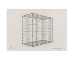 Gabione / Steinkorb 100 x 90 x 50 cm, Maschenweite 5 x 10 cm, Gabionen