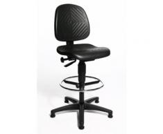 Topstar Hochstuhl Drehstuhl Bürostuhl Arbeitsstuhl TEC 40 Schwarz mit Fussring und Gleiter
