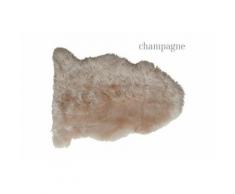 Island-Lammfell Fellteppich l Champagner Creme l 90-100cm l Langwollig