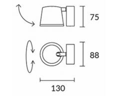 LED Wandstrahler Drone Wandlampe Braun 05-5306-Ci-F5