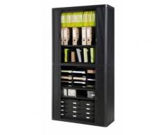 Rolladenschrank easyOffice 2-Meter Schrank, inklusive 4 Fachböden schwarz