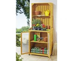 Gartenschrank mit Regalaufsatz
