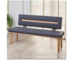 Sitzbank Lydia 140 cm breit, Massiv Buche oder Wildeiche, gepolstert mit Kunstleder oder Polsterstof