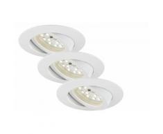 Briloner 7232-036 LED 3 x 5,5W 470 Lumen, Ip44, rund, dimmbar, schwenkbar, weiß,Einbauleuchte,B-Ware