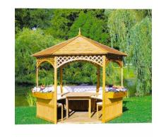 Pavillon Palma mit Holzdach mit oder ohne Möbel Holzpavillon
