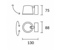 LED Wandstrahler Drone Wandlampe Schwarz 05-5306-Ci-21