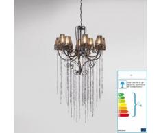Kare Design Kronleuchter Glitter mit 10 Lampenschirmen