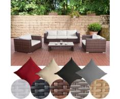 Gartenmöbel-Set Casablanca aus Polyrattan I Gartenlounge Flachrattan I Sofa & 2x Sessel &
