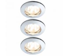 Paulmann 928.13 Einbauleuchten-Set Premium Coin dimmbar LED 7 W, Chrom, 3er Set, inkl. Leuc...