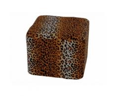 Sitzkissen Sitzwürfel Pouf Hocker Bodenkissen Leopard Viereck