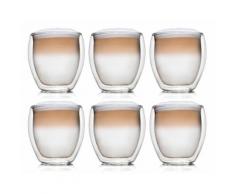 Creano 6-tlg. Set Thermoglas bauchig, 400ml, doppelwandig