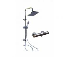 Überkopfbrauseset, Duschsäule mit Duscharmatur mit Thermostat.