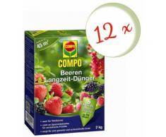 Oleanderhof® Sparset: 12 x Compo Beeren Langzeit-Dünger, 2 kg + gratis Oleanderhof Flyer