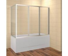 Duschabtrennung Badewanne 150 cm Badewannenaufsatz 150x135 cm (LxH) Duschkabine Badewanne 3-teilig E