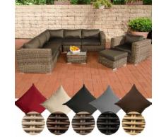 Polyrattan Gartenlounge Ariano inkl. Polsterauflagen | Garten-Set: ein Ecksofa, ein Sessel, ein