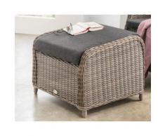 Destiny Lounge Hocker Casa Vintage Grau Palma Fußhocker Polyrattan Beinauflage